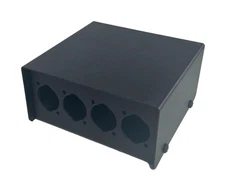 PROCRAFT PB5-4X4X-BK Steel Project Box 4-1/2" x 4-3/4" x 2-3/8" w/ 8 "D" punches