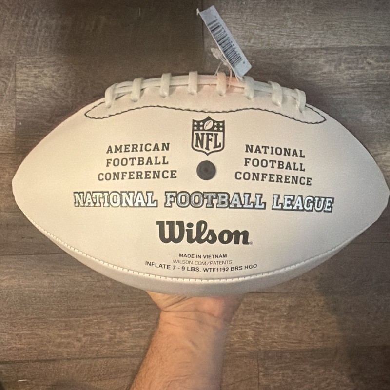 New Wilson The Duke NFL Football Brown/White Composite Leather WTF1192BRS