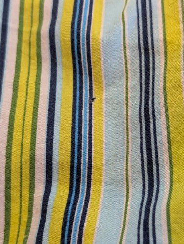 Smocked Auctions Girls Size 6 Smocked Green/Blue Striped Dress - Picture 9 of 10