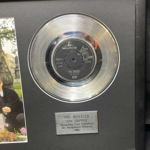 Beatles - Platinum Disc - Day Tripper Platinum 7" Vinyl Display - RARE - Imagen 2 de 17