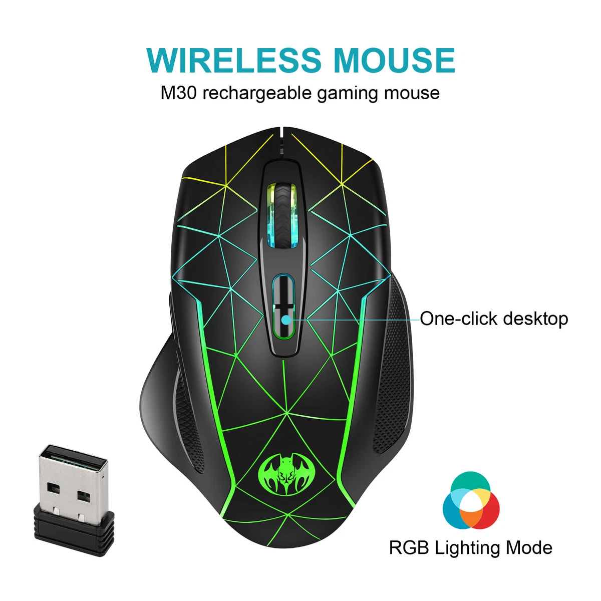 Led wireless cheap gaming mouse
