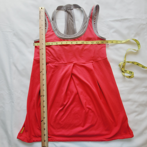 Lole Orange Red Racerback Athletic Tank Support Bra Size M - Picture 7 of 10