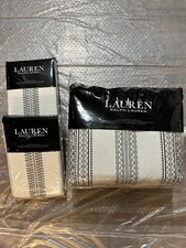 NIP Ralph Lauren Taylor Full/Queen Duvet Cover Shams Set 5Pc