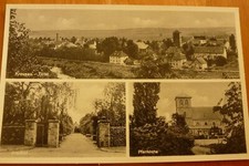 Totalansicht Kreuzau ca. 1950 Friedhof Kirche Nideggen Düren Eifel