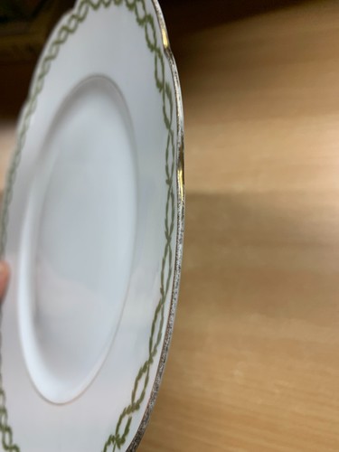 RARE c1910 BERNARDAUD & CO LIMOGES WHITE 24.5cm-WIDE DINNER PLATE (P5) ref:AA - Imagen 6 de 7