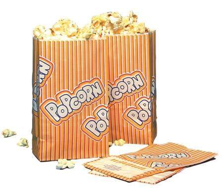 Popcorn Warmhaltetüte 50 g 1 Liter 10,5 x 6 x 17 cm, 2-lagig 100 Stück - Bild 1 von 2