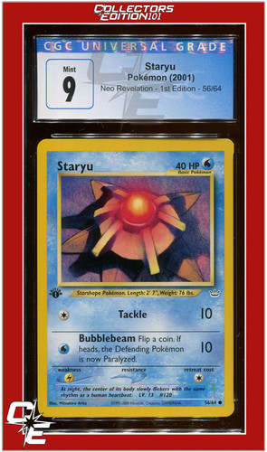 Staryu (1st Edition) graded CGC 9 for sale on eBay