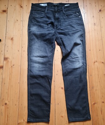 neue REPLAY Jeans Anbass Hyperflex 573 Clouds  grau M 914Y.000.573CB01  in 31/30