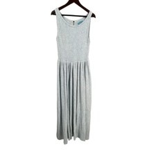 Alice + Olivia Sweater Dress Blue Sleeveless Maxi Skirt Metallic Sparkle Small