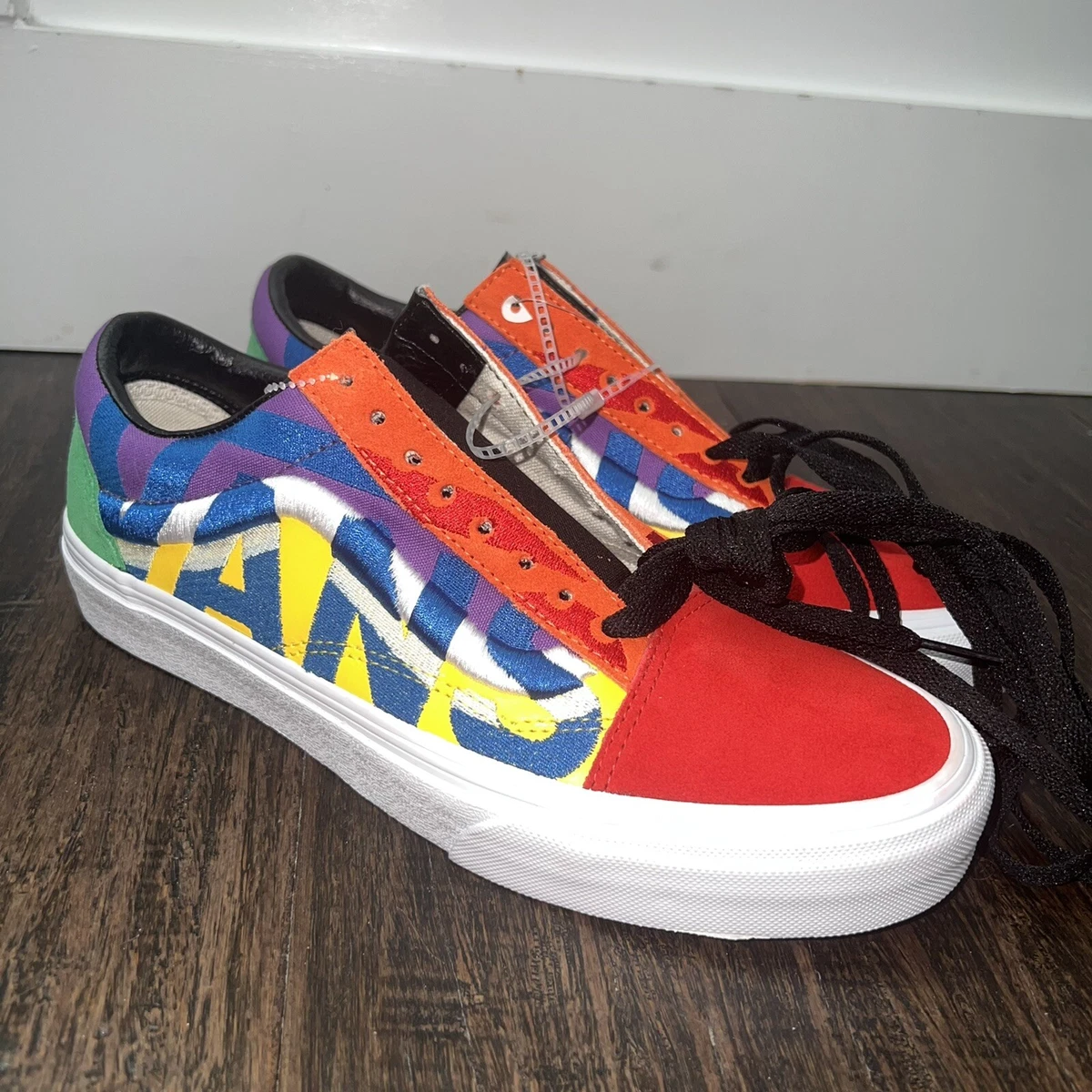 Multi colored top vans womens