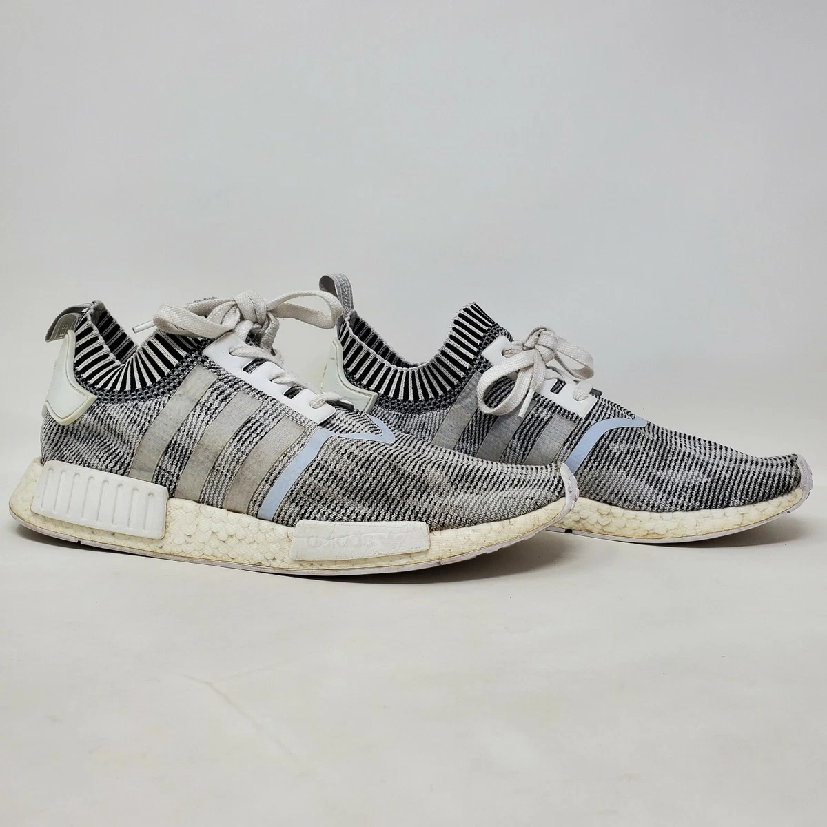 Adidas NMD R1 PK Primeknit Oreo White Black Glitch Camo Size 11.5