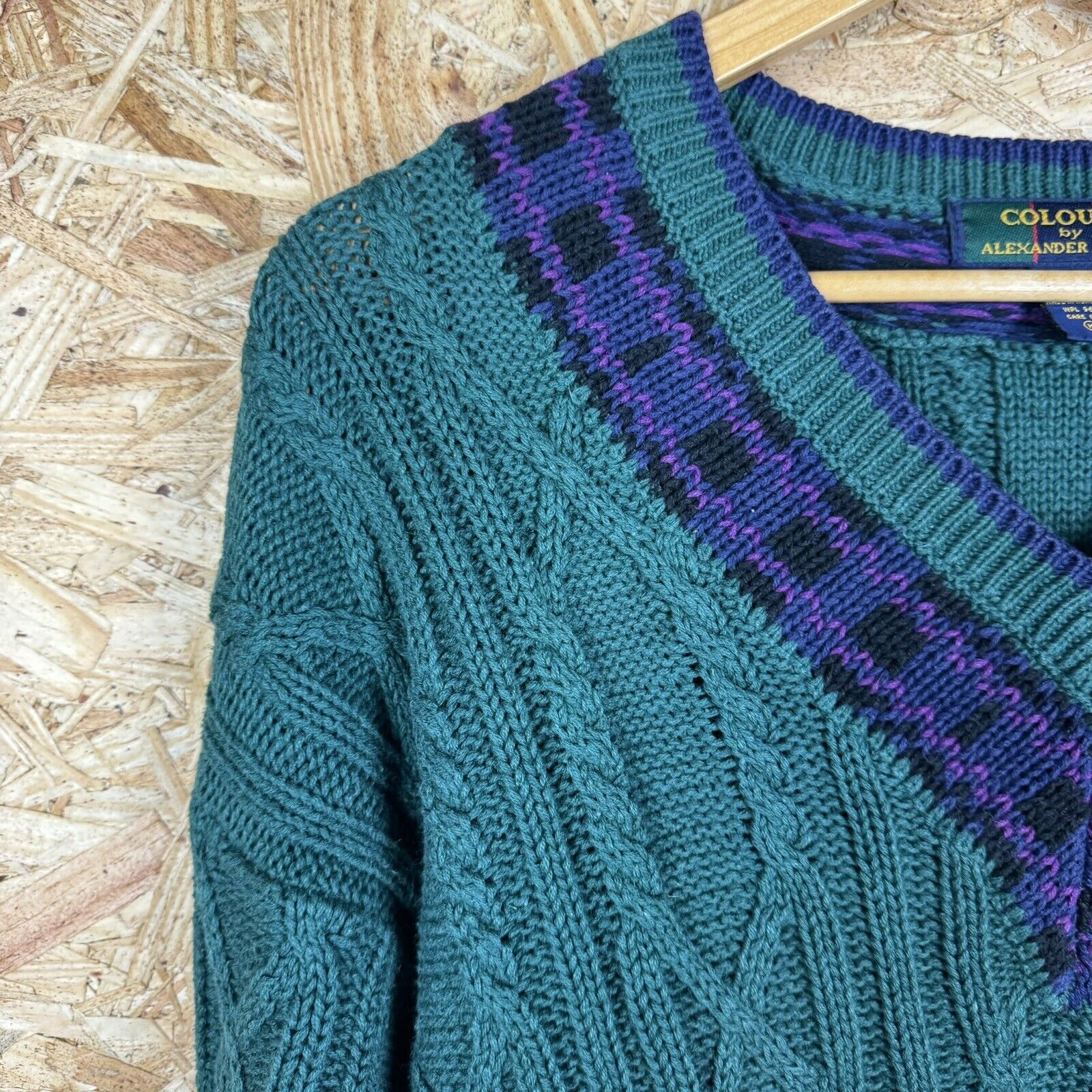 Alexander Julian Colours Sweater Mens Medium Line… - image 6