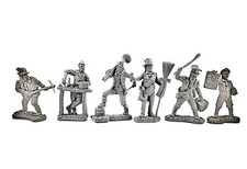 plastic toy soldiers, Victorian worker, set COAL, 1/32, studio Chelovechek.