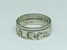 GREECE 20 drachmas  SILVER  COIN RING sizes 4 -12 made from genuine greek coin