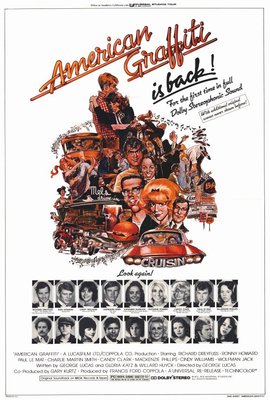 AMERICAN GRAFFITI Movie POSTER 27x40 Richard Dreyfuss Ron Howard