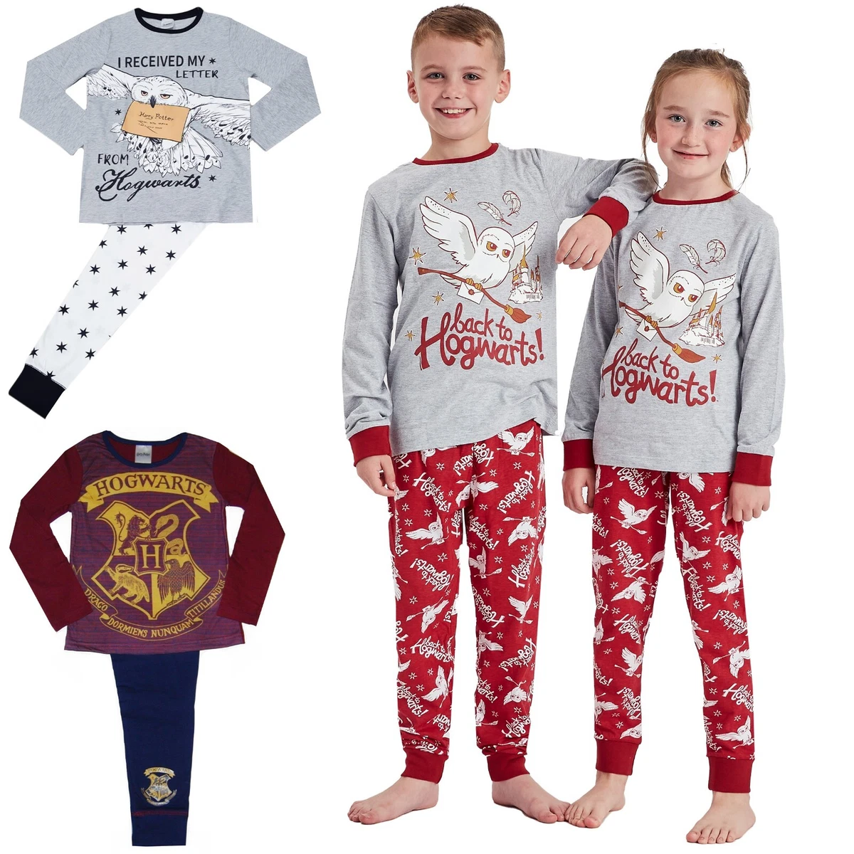 Childrens Harry Potter Pyjamas Hermione Hogwarts Owl Pyjamas 7 - 13 Years