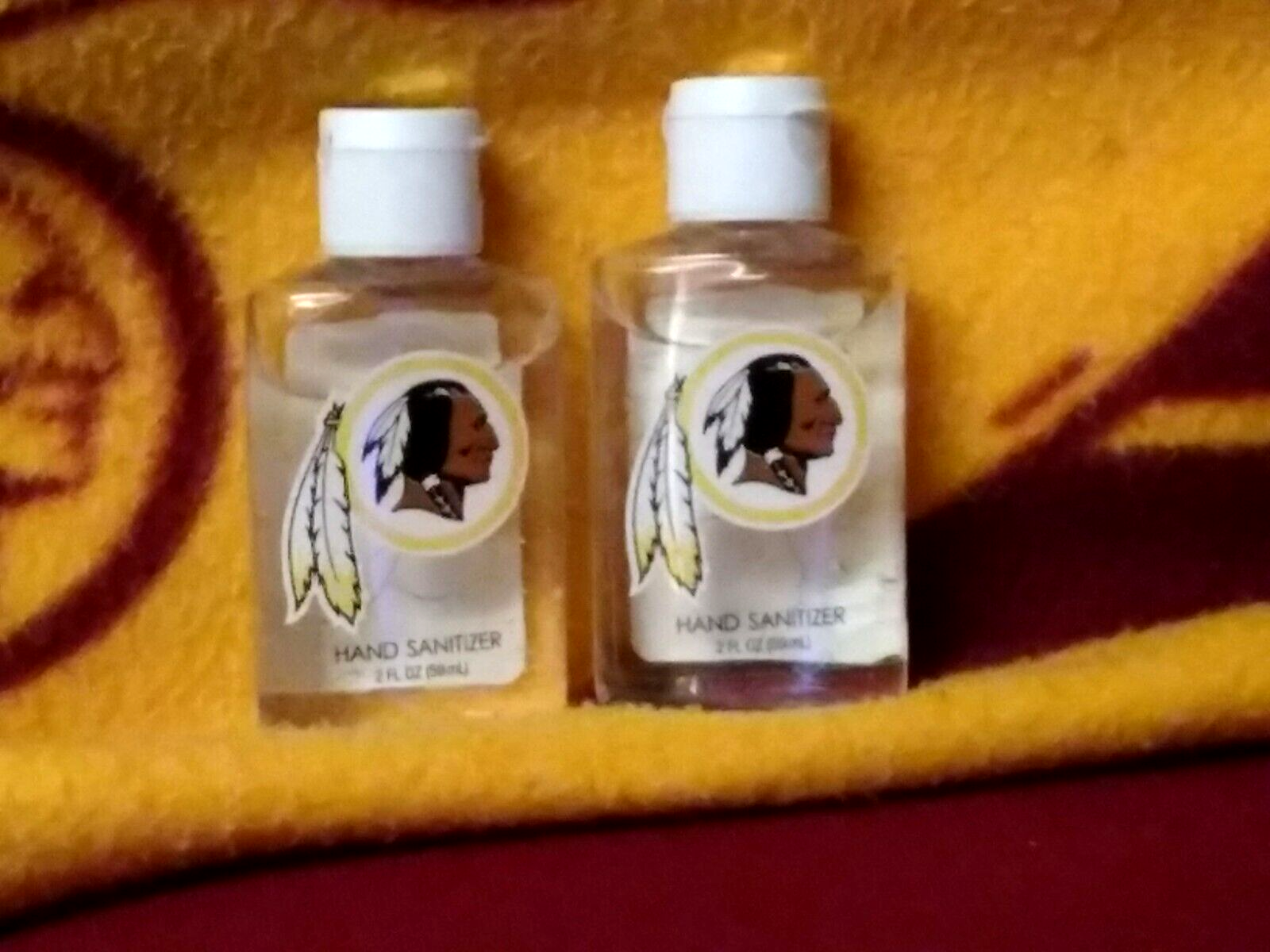 Washington Redskins Hand Sanitizer Lot of 2 Bottles 2oz Each