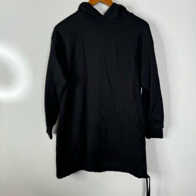 Asos Black Sweatshirt Tunic Dress Size 6