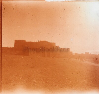 Morocco Kasbah Taourirt 1949 Photo Stereo Plate Glass Vintage V21L13n