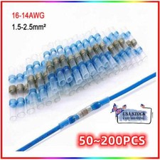 Solder Seal Sleeve 200PCS Heat Shrink Butt Wire Connectors Terminals Waterproof
