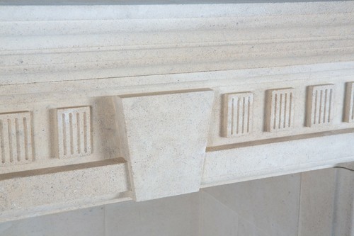 Bath stone limestone fireplace. Fire surround. Hand carved. - Picture 3 of 4