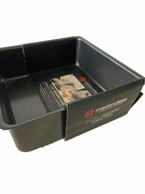 NEW! Masterclass Square Cake Pan Deep Premium Bakeware 9'' 21  cm Black