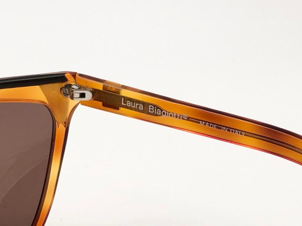 VINTAGE LAURA BIAGIOTTI T32 MEDIUM TORTOISE MOSAIC 1980  display picture 2