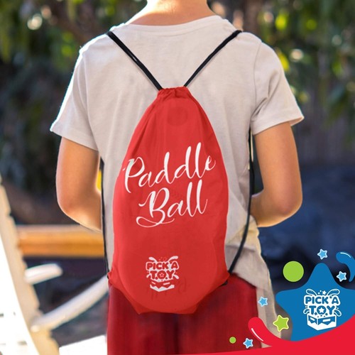 NEW - Retro Wooden Paddle Ball (Set of 2) with Red Carry Bag - Picture 2 of 6
