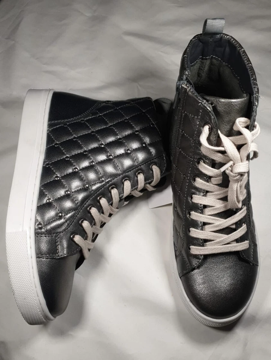 Quilted high cheap top sneakers