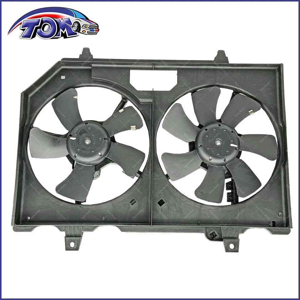 New Dual Radiator Cooling Fan with Shroud Assembly for Nissan X-Trail 04-13 2.5L - Image 2 of 4