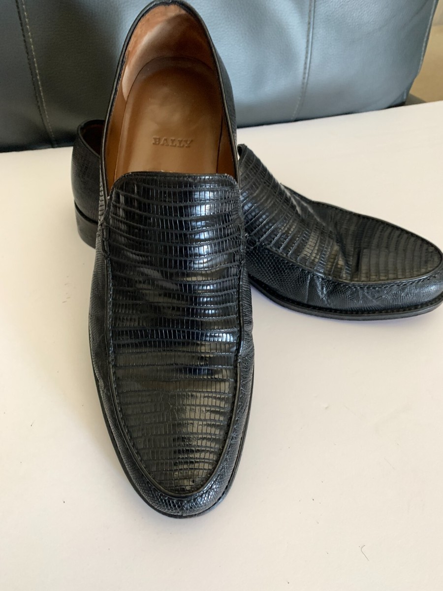 Bally Lizard Pattern on Leather 11 US (EU10 E) Black Mens  display picture 1