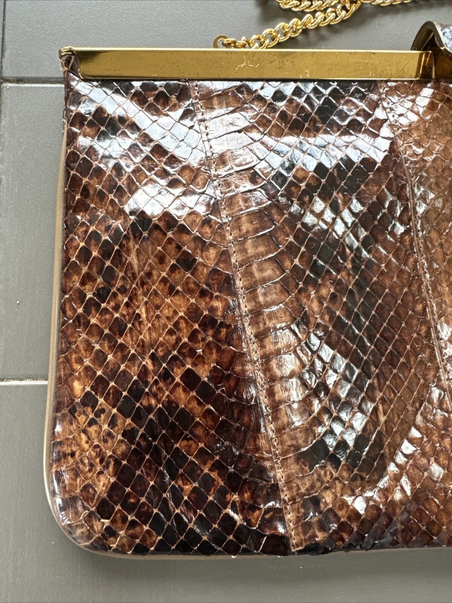 NWT Robert Bestien Designer Snakeskin Purse Shoulder HandBag