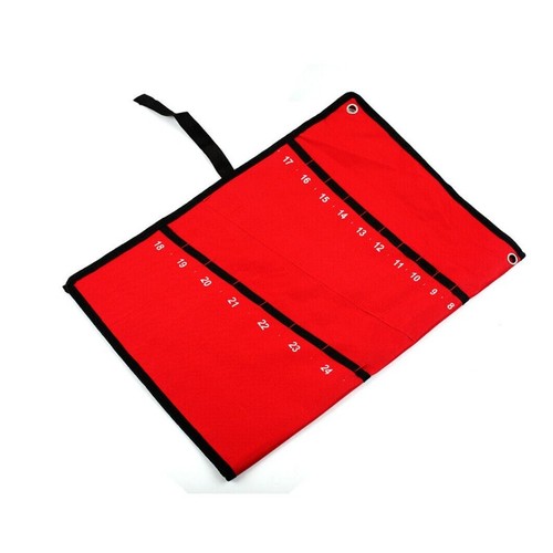 25 Pocket Spanner Wrench Tool Roll Foldable Tool Storage Canvas Bag Case - Picture 23 of 24