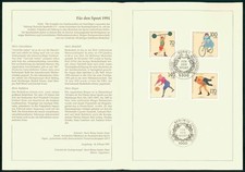 GERMANY FOLDER 1991/10 SPORT BASKETBALL