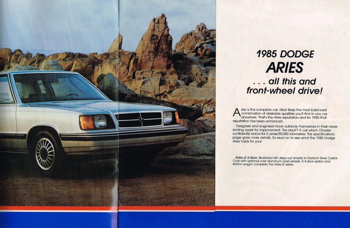 1985 Dodge {Canada} ARIES Brochure / Catalog: SE, LE, Station