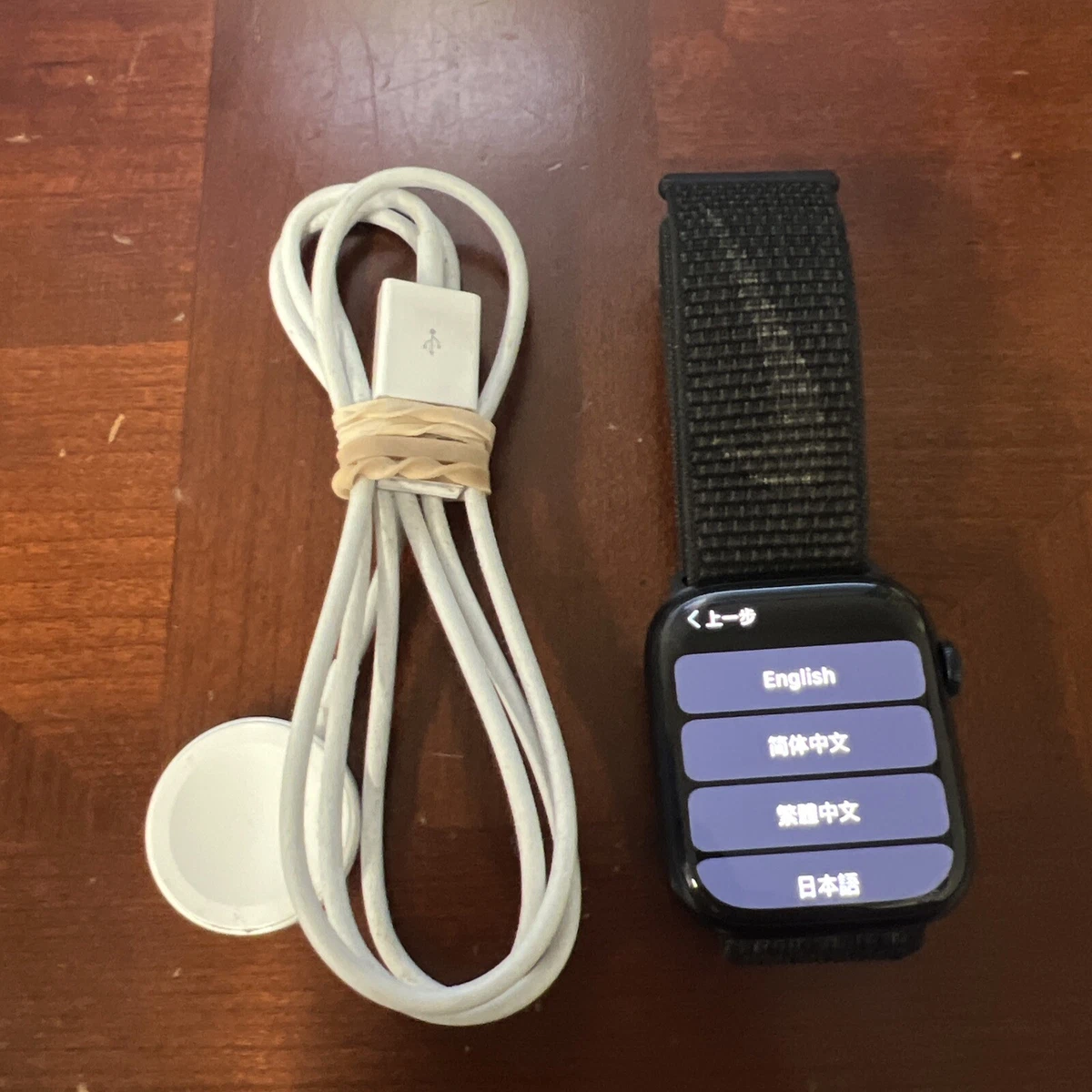 Apple Watch Nike Series 7 45mm GPS A2474 Midnight w/ NIKE BAND