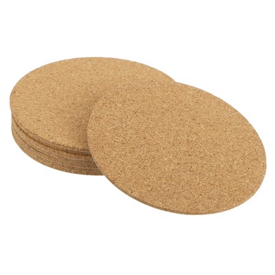 90mm(3.54'') Round Coasters 2mm Thick Cork Cup Mat Pad for Tableware 8pcs