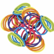 12x ELASTIC HAIR BOBBLES COLOURED Kids Women Ponytail Ties Bands Accessories UK