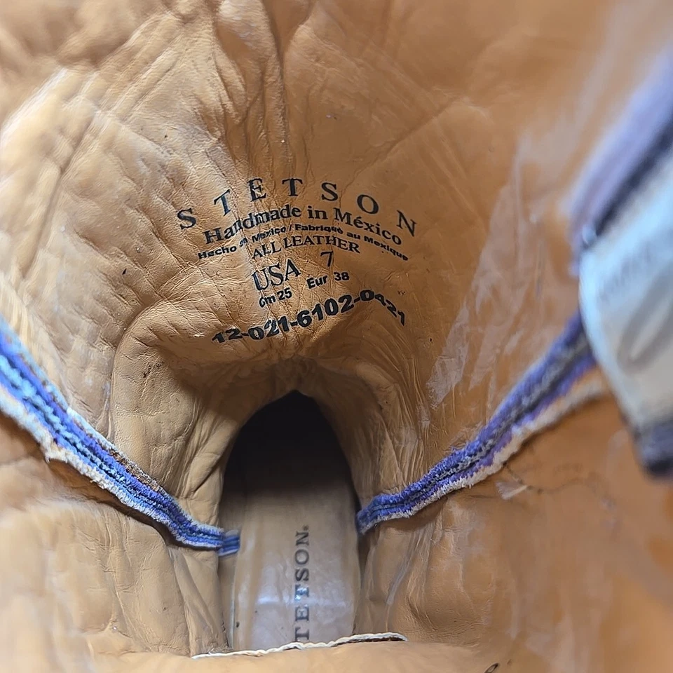 Botas vaqueras Stetson para mujer. Base Lila Talla US 7 Puntos Puntera Foto 2 de 4