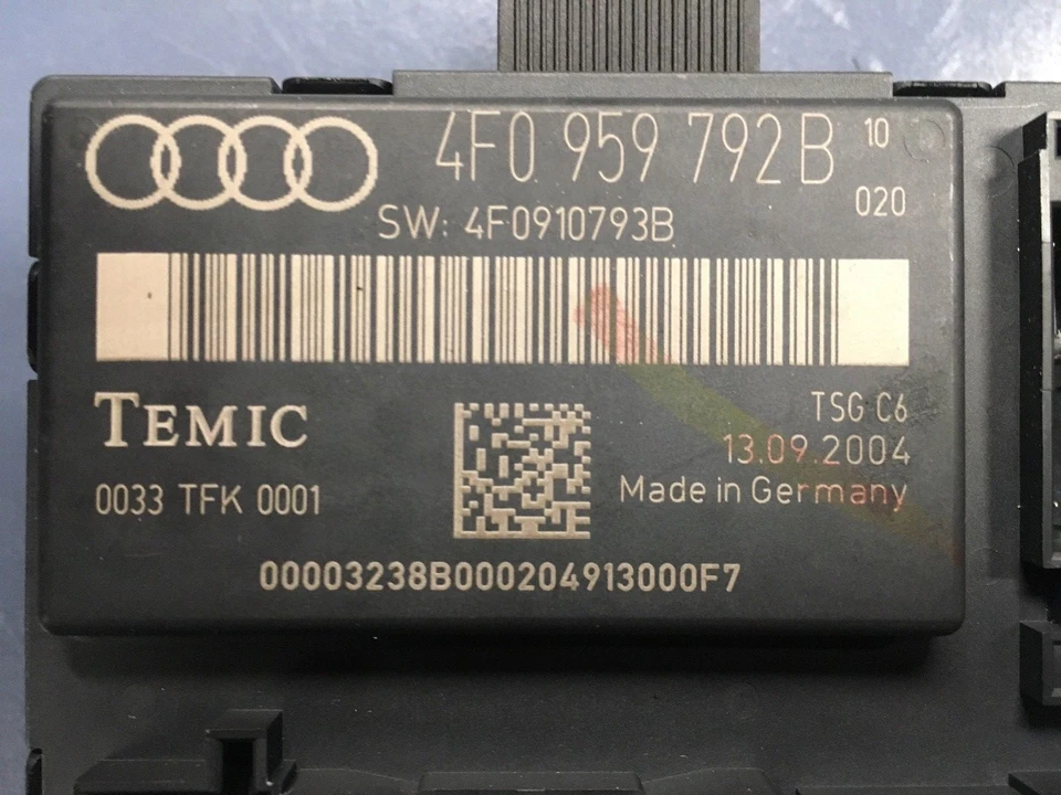 2005 2006 Audi A6 Quattro módulo de controle da porta dianteira direita do passageiro 4F0959792B - Imagem 2 de 4