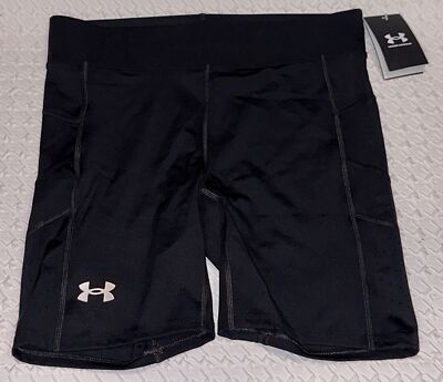 UNDER ARMOUR Speedpocket Half Tights Fitted Black Running Shorts