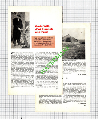 Fred Longthorn Greenhow Yorkshire Oade Will Hannah  - 1977 Article