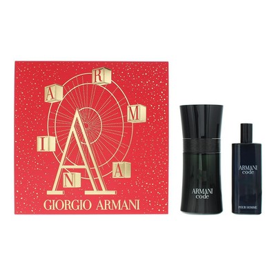 Giorgio Armani Code Pour Homme 2-Piece Gift Set: EDT 50ml & Travel Spray 15ml