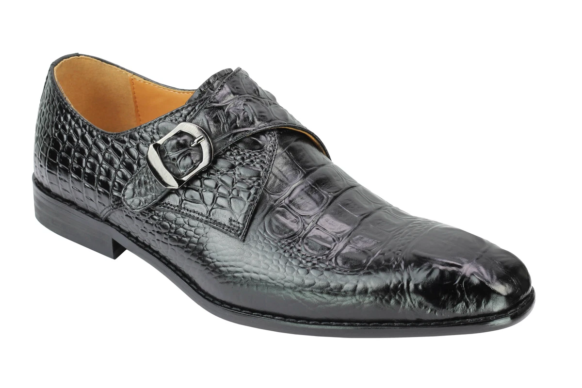 Chaussures homme croco a boucles