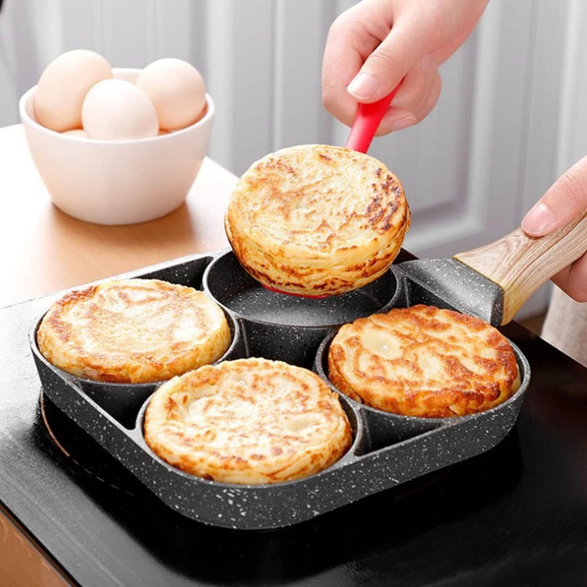 BTCDR 11-Inch Square Grill Pan - Non-Stick BBQ Tray With Handles For Outdoor Grilling
