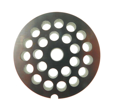 #12 x 5/16'' (8mm) Stainless meat grinder plate for Biro or Berkel 2 3/4 diameter