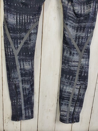 Nike Luxe Leggings Reflective Womens Sz L Large Running Ankle Zip Up 583156-011  - Foto 8 di 15