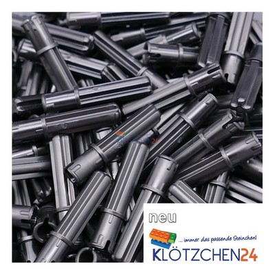 18651 LEGO  Technic Axle Pin 3L with Friction Ridges, 15 Stück, black, neu