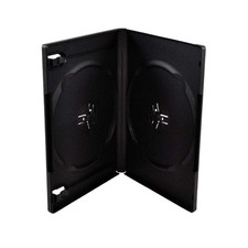 14mm Black Standard Double Capacity DVD Case Outer Clear Sleeve 10 PCS