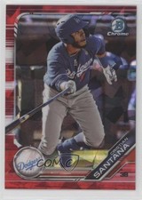 2019 Bowman Chrome Draft Sapphire Edition Red /5 Cristian Santana #BDC-80 r9d